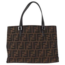 Fendi Vintage Tote Aberto Zucca em Lona Médio