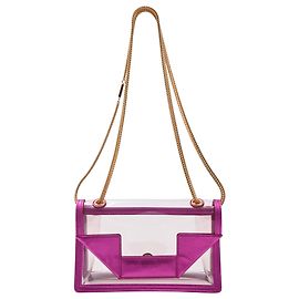 Borsa a spalla Small Betty Chain in PVC rosa di Saint Laurent