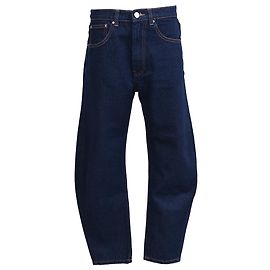 Jeans de pierna ancha de tiro alto Totême en denim azul marino