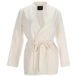 Blazer Wrap Joseph Victor en Seda Blanca