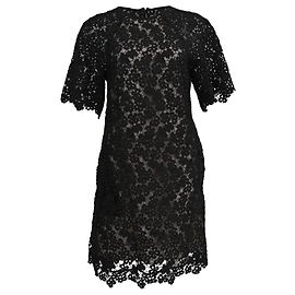 Vestido Mini de Encaje Floral Erdem Aliya en Poliéster Negro