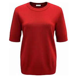 Der kurzärmelige Pullover aus Viskose in Ziegelrot von The Row - The row