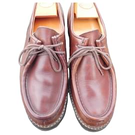 Scarpe Derby Paraboot Michael Vecchia Fabbricazione 41 Liscio Marrone Chiaro