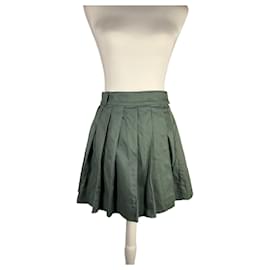 Minifalda plisada verde - J.Crew