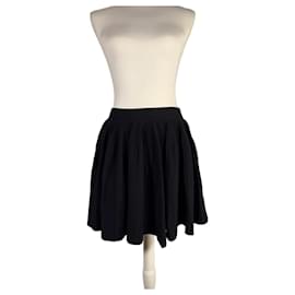 J.Crew Falda plisada negra elástica