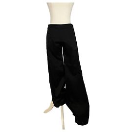 Massimo Dutti Pantalones de campana elásticos negros