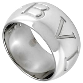 Anello Monologo Bvlgari in Oro Bianco 18K - Bulgari