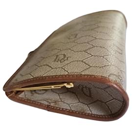Borsa da viaggio Dior Beehive in pelle marrone
