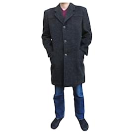 Autre Marque Grey Melange Wool Overcoat Men L