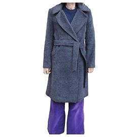 Abrigo CAROLL Gris de Lana y Alpaca Talla 38