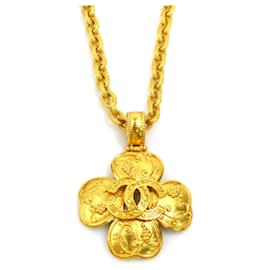Collana in metallo dorato Chanel Coco Mark