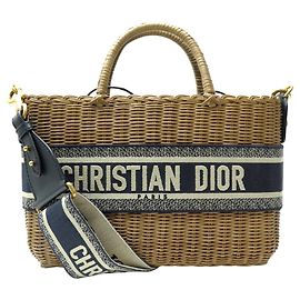 NUOVO BORSO DIOR WICKER MM M7601CMV0 OSIER CON TRACOLLA