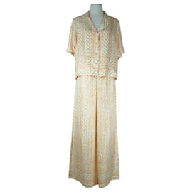 Geometrisches Druckseiden-Set von CLAUDIE PIERLOT mit Hemd und Hose - Claudie Pierlot