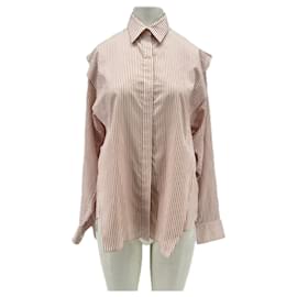 Isabel Marant Camicia di seta a righe rosse e bianche