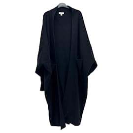 Alaïa Langer grauer Wollmantel