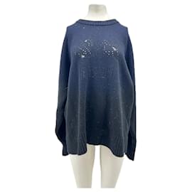 Marineblauer und schwarzer Pullover aus Mohair - Autre Marque