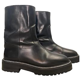 Jimmy Choo Yari Ankle Boots Black Leather