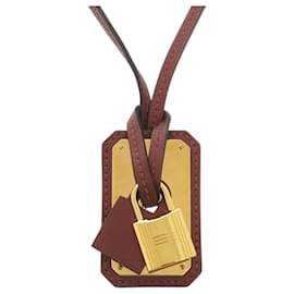 Hermès O'Kelly GM Swift Rouge H Leather Pendant Necklace