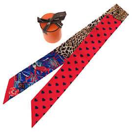 Lenço de seda Hermès Heart Twilly Jungle Love