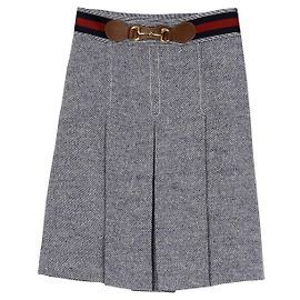 Gucci Falda plisada con hebilla Horsbit