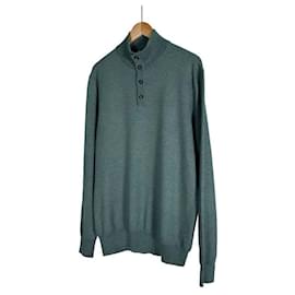 Herren T-Shirt aus Seiden-Kaschmir mit halbem Reißverschluss - Loro Piana