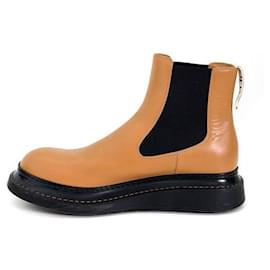 Stivali Chelsea in pelle nappa beige con logo per uomo - Loewe