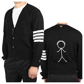 Diagonalband-Stickman-Cardigan - Thom Browne
