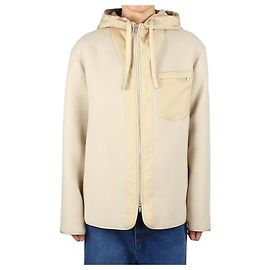 Jil Sander Wolljacke mit Kapuze und Taschen