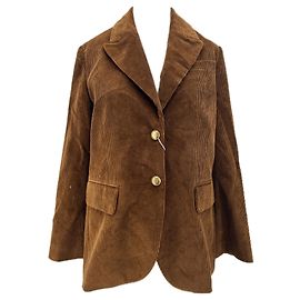 Autre Marque Blazer de terciopelo marrón