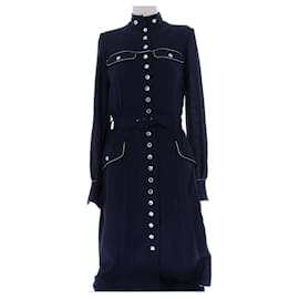 Abito in lana blu navy Azzaro