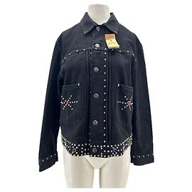 Polo Ralph Lauren Giacca in denim nera con borchie