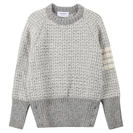 Pullover mit Rundhalsausschnitt und genähten Ärmeln - Thom Browne