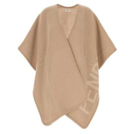 Antiquierter Wollmischponcho aus Kaschmir ASTB - Fendi