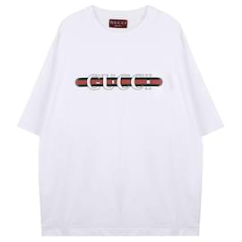T-Shirt aus Baumwolljersey mit Druck: - Gucci