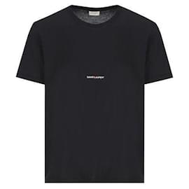 T-Shirt mit kurzen Ärmeln und Logo - Saint Laurent