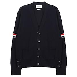 Gestreifter Virgin Wool Cardigan - Thom Browne