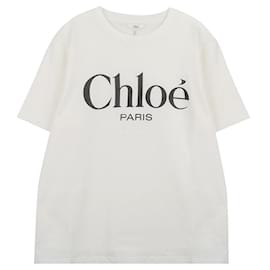 Oversized T-Shirt aus Baumwolljersey mit Logo - Chloé