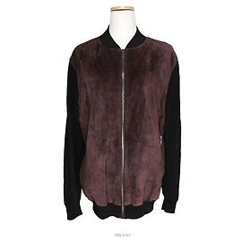 Salvatore Ferragamo Braune Wildlederjacke mit Reißverschluss