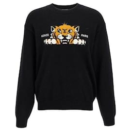Bestickter Wollpullover Happy Tiger - Kenzo