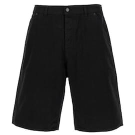 Saint Laurent Pantalones cortos Bermuda baggy de algodón