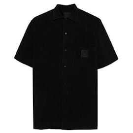 Camicia in cotone a maniche corte con patch logo - Givenchy