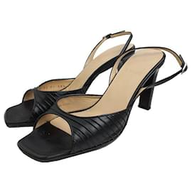 Schwarze Slingback-Schuhe mit quadrater Zehenpartie - Bally
