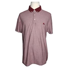 Burgunder Streifen Herren Piqué-Shirt - Burberry