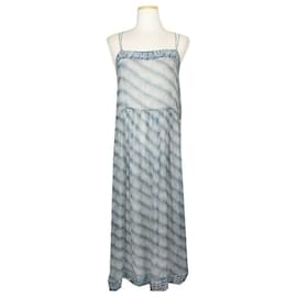 Vestido de seda azul transparente - Isabel Marant