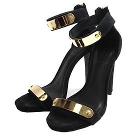 Tory Burch Zapatos T-Strap de metal negro