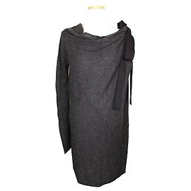 Dolce & Gabbana Vestido de mezcla de alpaca gris