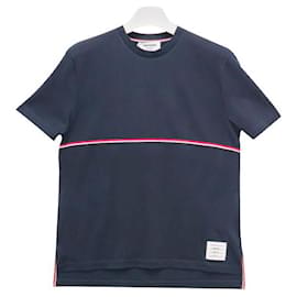 T-shirt a maniche corte Three-Stripes Blu Navy - Thom Browne