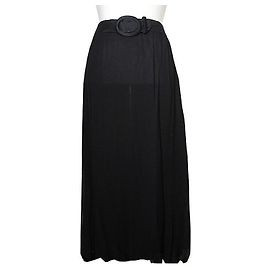 Valentino Falda de seda negra Boutique Line