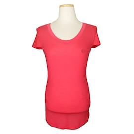 Rosa Oberteil mit Lochmusterärmeln von Armani Jeans