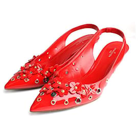 Scarpe Slingback con Fiore Rosso - Louis Vuitton